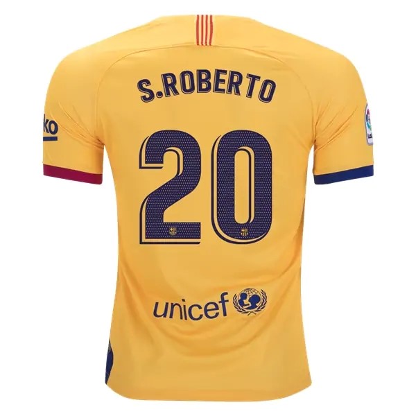 Camiseta Barcelona NO.20 S.Roberto 2ª Kit 2019 2020 Amarillo